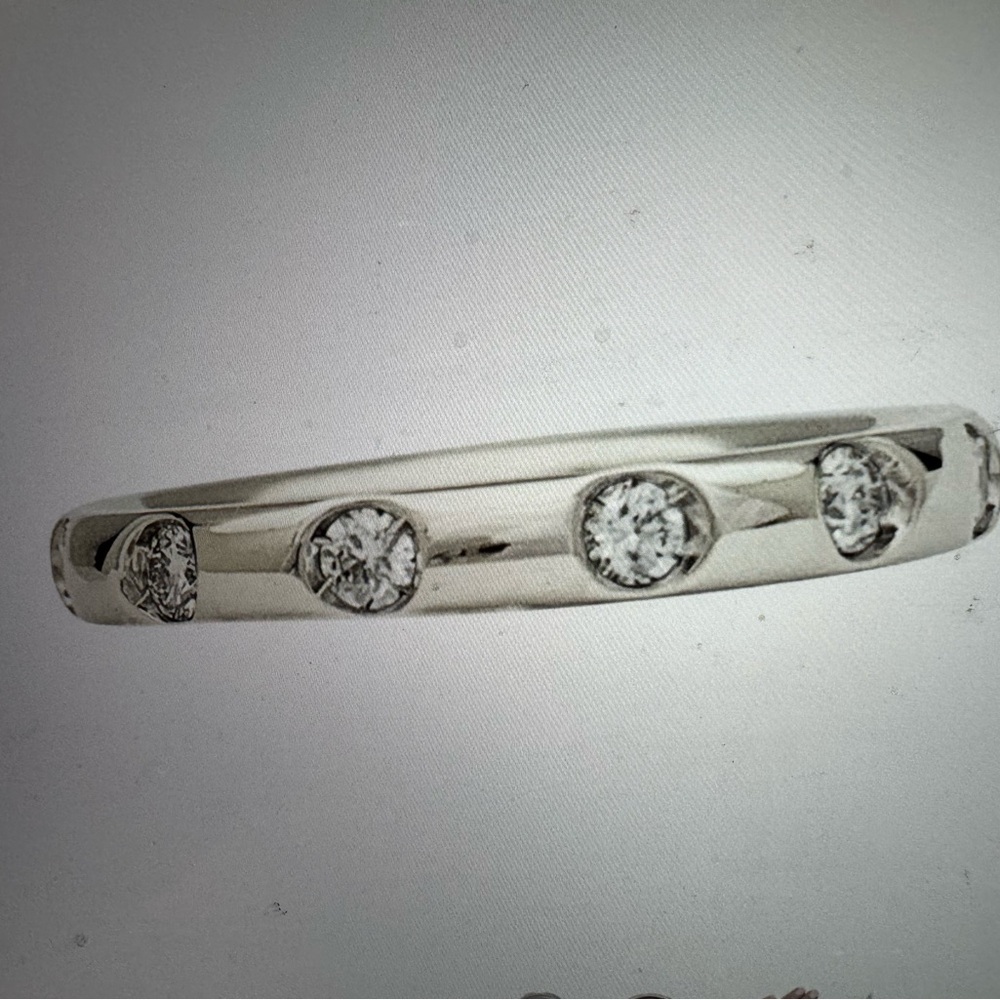 ❤️ Pomellato lucciole white gold diamond ring sz 51.2 5.75 12 diamonds